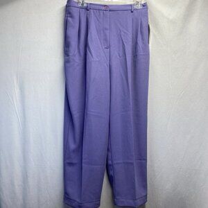 Karen Scott Lavender Wide Leg Trousers